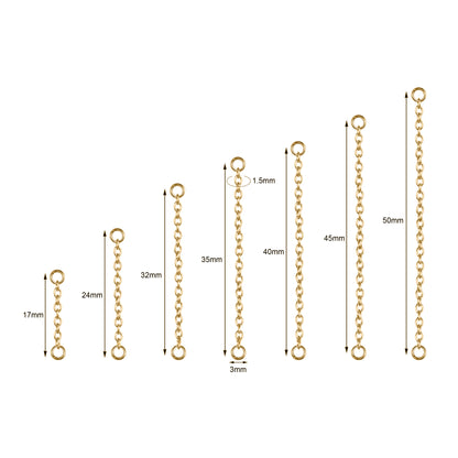 7pcs-set-stainless-steel-gold-nose-stud-chain-economic-set