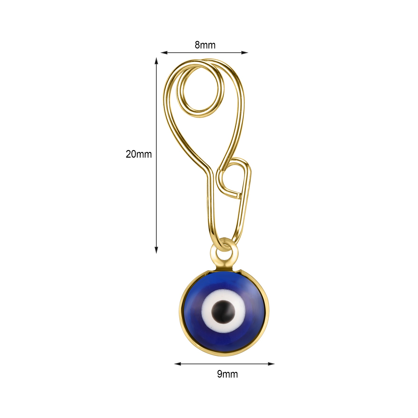 16g-gold-u-shaped-nose-clip-blue-eye-pendant-fake-nose-ring