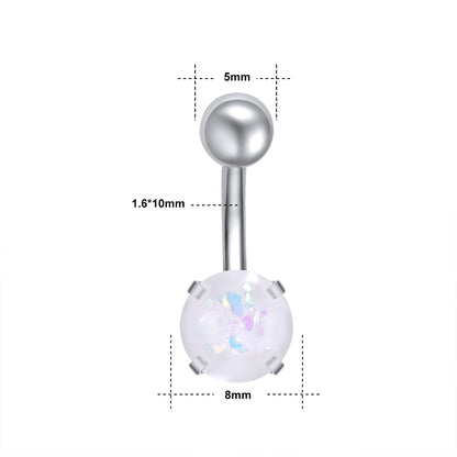 14g-opal-rose-gold-silver-Double-ball-Belly-button-rings