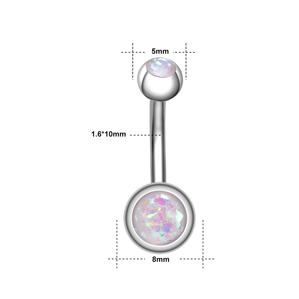 real opal belly button rings