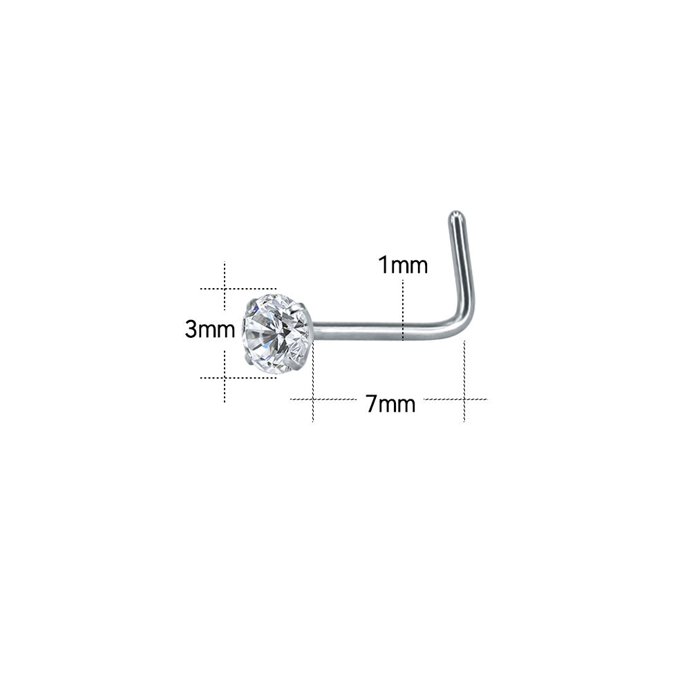 6pcs-Set-20g-Cubic-Zirconia-Nose-Stud-Piercing-L-Shaped-Economic-Set