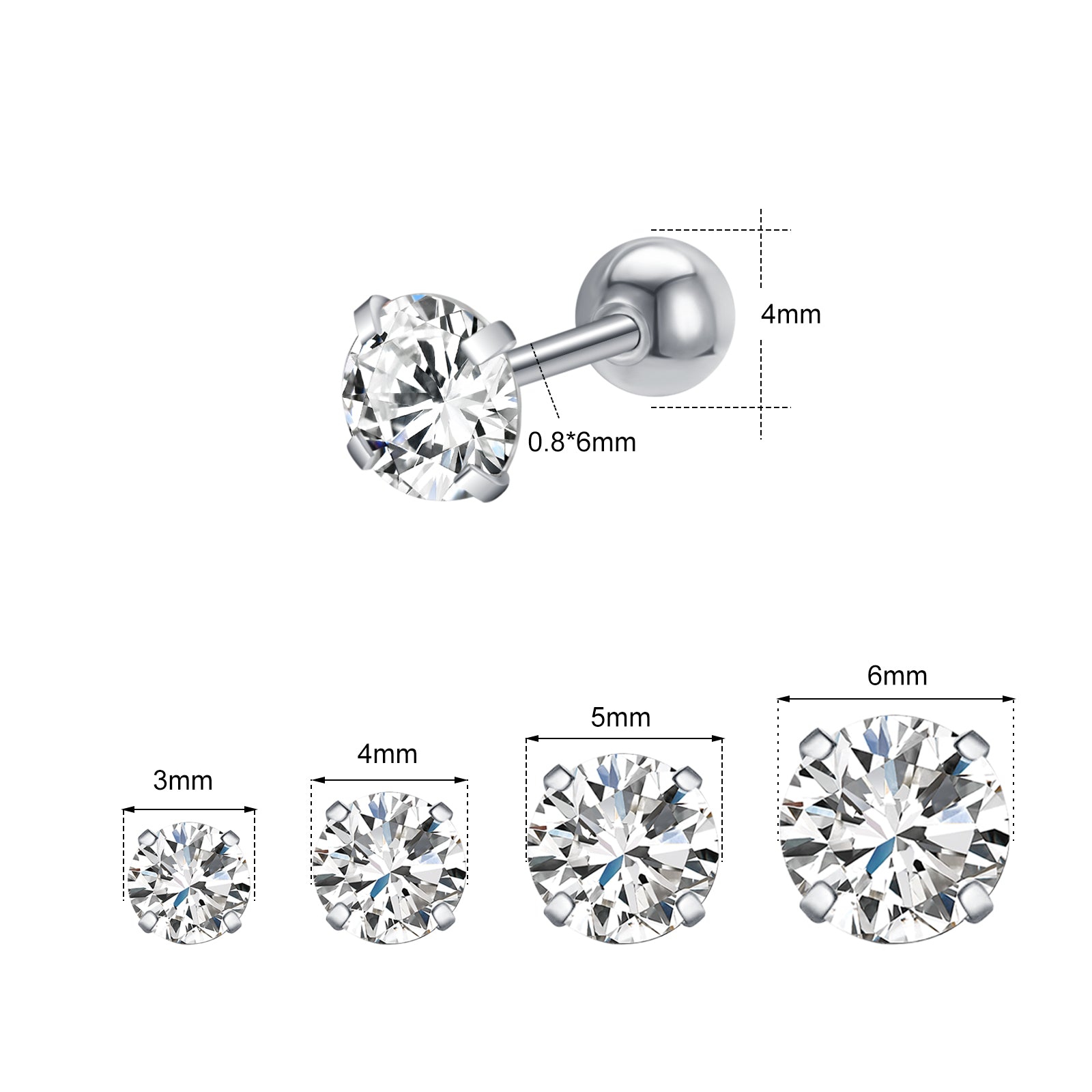 10pcs-set-round-crystal-stud-earring-silver-ear-stud-economic-set