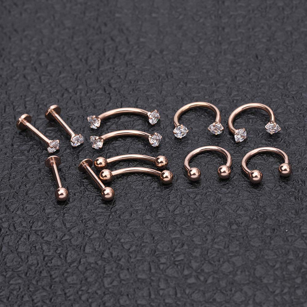 6-12pcs-rose-gold-horseshoe-septum-piercing-cz-eyebrow-piercing-helix-tragus-earrings-jewelry