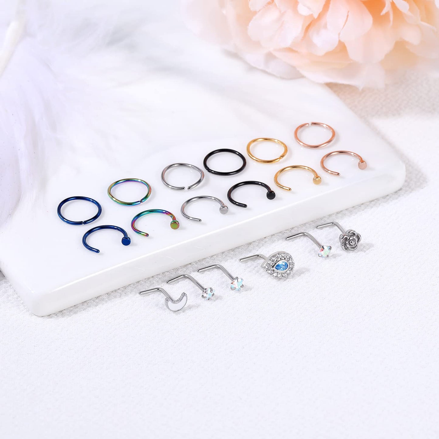 16pcs-set-20g-l-shaped-nose-stud-hoop-nose-rings-cz-moon-flower-nose-piercing-set