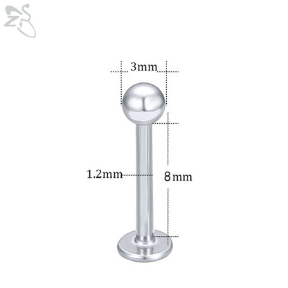 Stainless Steel Eyebrow Lip Labret Tongue Piercing Nose Ring Long Industrial Barbell