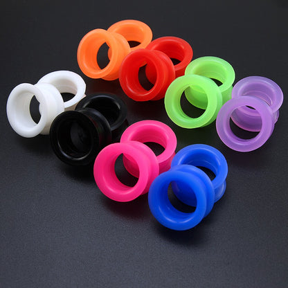 3-25mm Candy Silicone Ear Tunnels Flexible Ear Gauges Ear Flesh Stretcher Expander