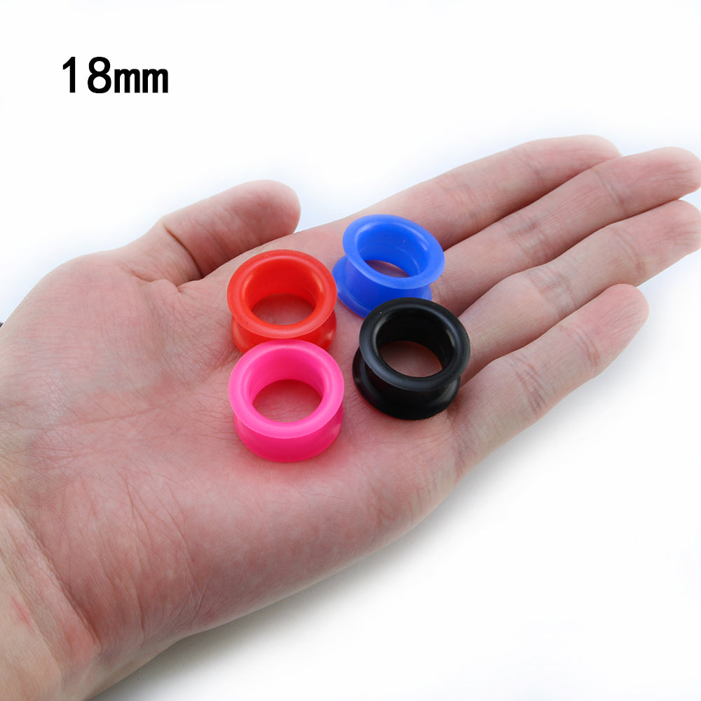 3-25mm Candy Silicone Ear Tunnels Flexible Ear Gauges Ear Flesh Stretcher Expander